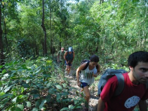 Trekking uphill in Chiang Mai